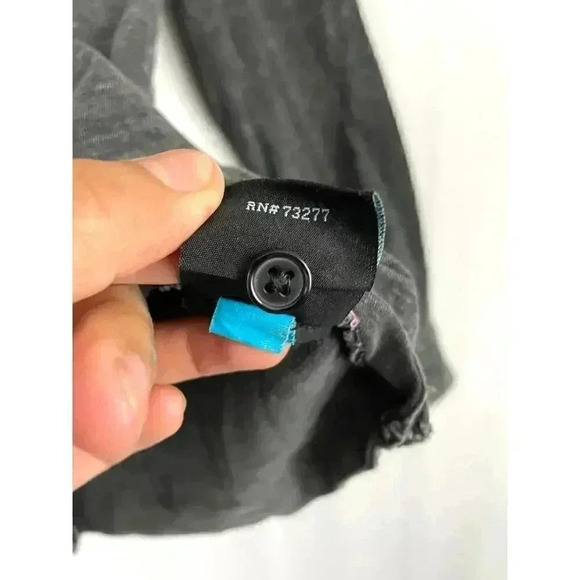 Charcoal Open Back Acid Wash Top Blouse Soft XL Soft Rock & Republic - Picture 10 of 10